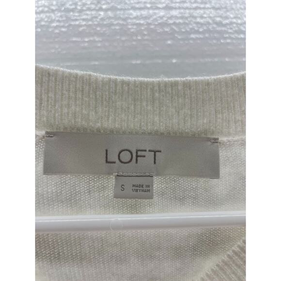 Ann Taylor LOFT White Polka Dot Pullover Sweater Women's Size Small - Picture 5 of 9